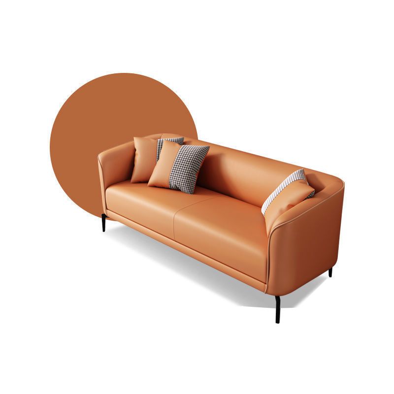 25,59 "d x 25,59" h divano in pelle finto smoking braccio retro