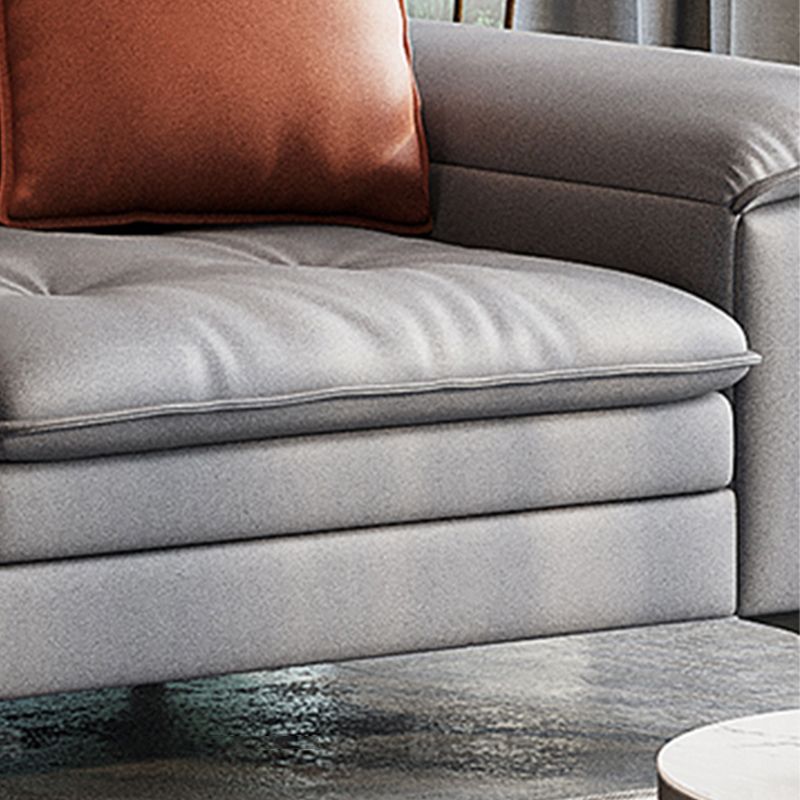 34.25 "H Faux Leather Pillow Top Arm Sofa & Chaise for Living Room