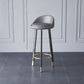 Glam Metal Barstool Faux Leather Footrest Stool in Matte Finsih for Indoor Clearhalo 'Bar Furniture' 'Bar Stools' 'bar_stools' 'furn' 'furn_bar_stools' 'Furniture' 'Kitchen & Dining Furniture' 1200x1200_752779ea-cc3c-4d1b-9534-98df6f777ef2