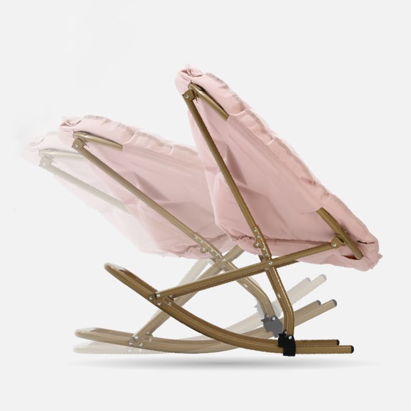 Chaise à bascule intérieure contemporaine chaise à bascule de pépinière pour salon avec ottoman