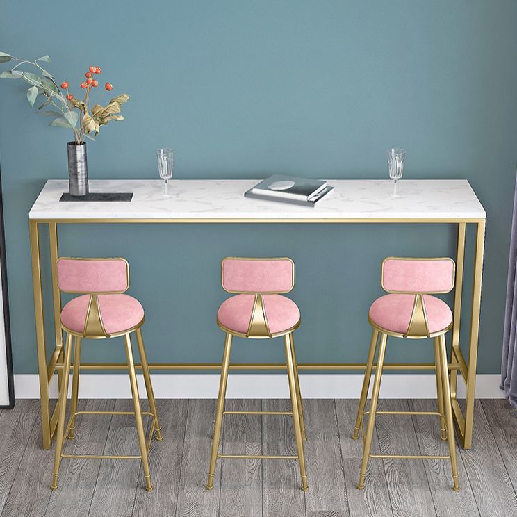 Glam Rectangle Bar Table Set 1/2/4 Pieces Faux Marble Pub Set for Dining Room Clearhalo 'Bar Furniture' 'furn' 'furn_home_bar_bar_sets' 'Furniture' 'Home Bars & Bar Sets' 'home_bar_bar_sets' 'Kitchen & Dining Furniture' 1200x1200_7528b03a-2ad1-4f6b-909c-c3a354a27e45