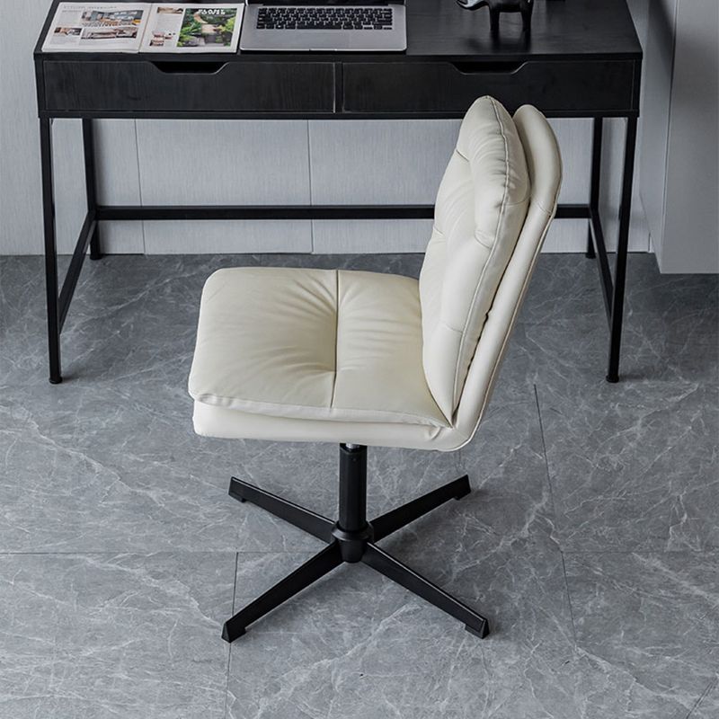 Sedia da ufficio senza braccio senza angoscia sedia da scrivania ergonomica con ruote