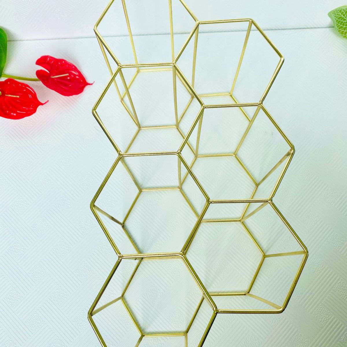 Tabletop or Countertop Free-Stand Bottle Wine Rack Modern Metal Wine Bottle Holder Clearhalo 'furn' 'furn_wine_racks' 'Furniture' 'Kitchen & Dining Furniture' 'Wine Racks' 'wine_racks' 1200x1200_752a8083-5527-4e37-8a25-fe22bef3a6f0