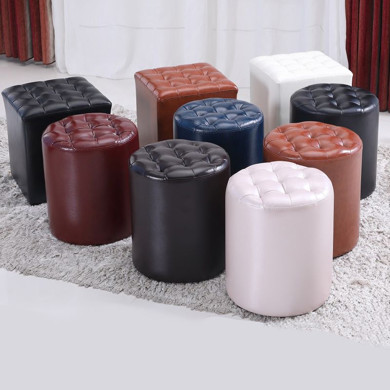 Modern Faux Leather Pouf Water Resistant Pure Color Square for Home Decor Clearhalo 'furn' 'furn_ottomans_poufs' 'Furniture' 'Living Room Furniture' 'Ottomans & Poufs' 'ottomans_poufs' 1200x1200_752b161c-0ecf-41cf-949c-88a3b9fa59e4