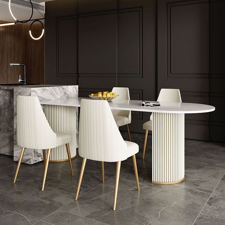 Gesinterde steen vaste eettafel luxe gratis vorm eetkamer bureau