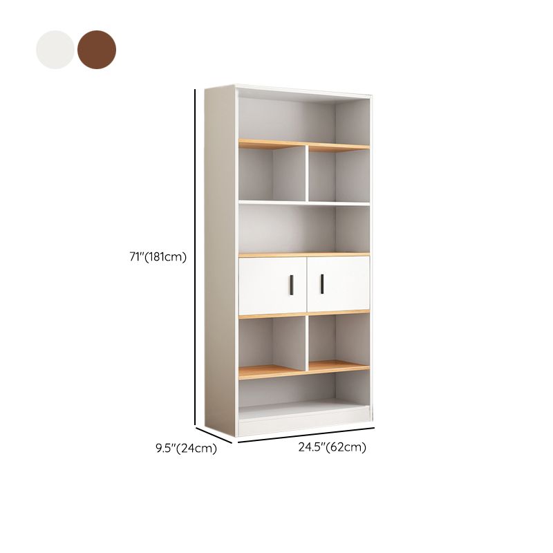 Libreria in legno ingegnerizzato multi -scaffali standard moderno libreria, 9,5 "w x 71,3" h