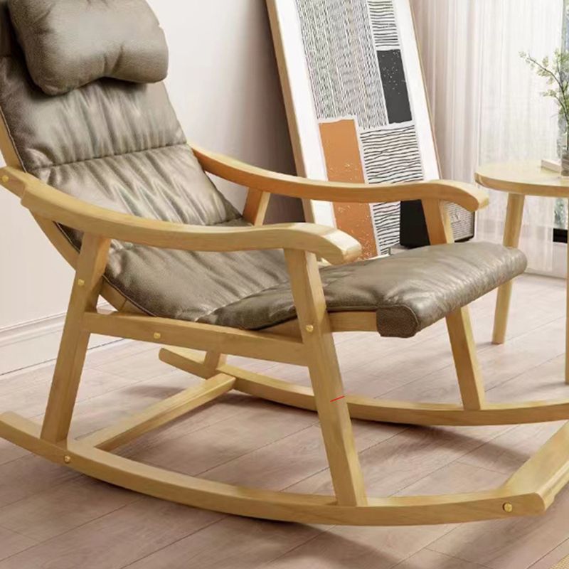 Contemporary Rocking Chair Solid Wood Rocker Chair with Padded Seat Clearhalo 'Chairs & Seating' 'furn' 'furn_rocking_chairs' 'Furniture' 'Living Room Furniture' 'Rocking Chairs' 'rocking_chairs' 1200x1200_752c69d1-9092-4627-9bd2-368c3f7c6270