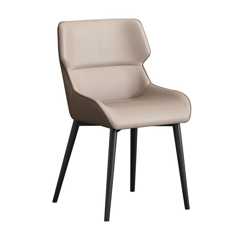 Modern Wingback Side Chair Faux Leather Upholstered Side Chair Clearhalo 'Dining Chairs' 'Dining Tables & Seating' 'dining_chair' 'furn' 'furn_dining_chair' 'Furniture' 'Kitchen & Dining Furniture' 1200x1200_752ca3ca-de30-4d25-b93a-15b577320992