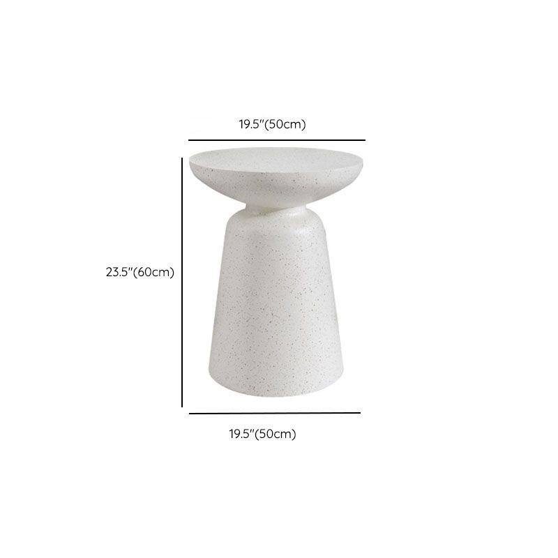 Round White Metal Coffee Table Pedestal 1 Single Cocktail Table Clearhalo 'Coffee & Accent Tables' 'Coffee Tables' 'coffee_tables' 'furn' 'furn_coffee_tables' 'Furniture' 'Living Room Furniture' 1200x1200_752ce6d6-0e9f-4609-b3cc-b16d784501e5