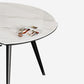 Mesa de comedor sencilla y moderna, mesa de comedor de piedra sinterizada con base de madera