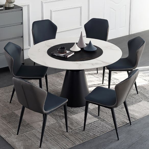 Modern Style Round Shape Dining Set Sintered Stone Top Dining Table Furniture for Restaurant Clearhalo 'Dining Room Sets' 'Dining Tables & Seating' 'dining_room_set' 'furn' 'furn_dining_room_set' 'Furniture' 'furniture_dining_room_set' 'Kitchen & Dining Furniture' 'kitchen&dining_furn' 'kitchen' 1200x1200_752ef843-feb5-4e72-afcc-f8e2b64252bb