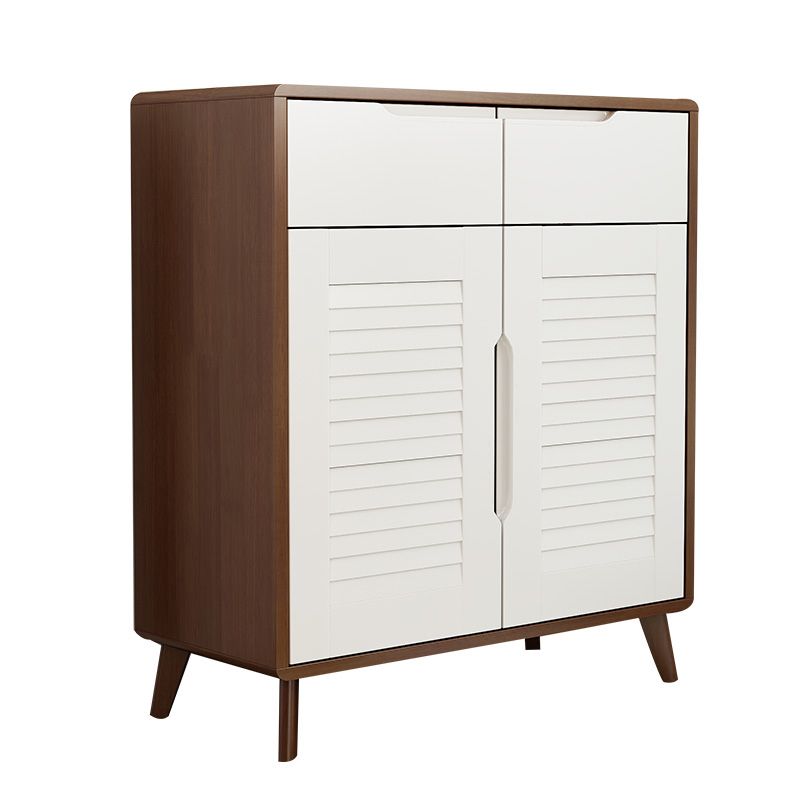 39.37" Tall 2 - Drawer Accent Cabinet Wood Storage Cabinet with 2 Doors Clearhalo 'Cabinets & Chests' 'cabinets_chests' 'furn' 'furn_cabinets_chests' 'Furniture' 'Living Room Furniture' 1200x1200_7530b037-9ed3-41f2-b07d-6365d0ece621