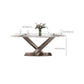 Traditional Luxury Dinner Table Rectangle Pedestal Table with Steel Base Clearhalo 'Dining Tables & Seating' 'Dining Tables' 'dining_table' 'furn' 'furn_dining_table' 'Furniture' 'Kitchen & Dining Furniture' 1200x1200_7533cd46-e80e-4736-a9b2-de687a783ea8
