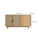 Moderne 3-lads dressoir Pine vaste houten buffetstandaard met 2 deuren