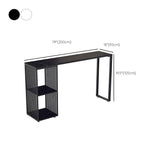 Mesa de comedor de barra de piedra industrial mesa rectangular con base de almacenamiento