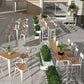 White Modern Pub Height Dining Table Outdoor Wood Footrest Bar Height Cocktail Table Clearhalo 'Bar Furniture' 'Bar Tables' 'bar_tables' 'furn' 'furn_bar_tables' 'Furniture' 'furniture_bar_tables' 'Kitchen & Dining Furniture' 'kitchen&dining_furn' 'kitchen' 1200x1200_7534dab7-5989-4091-af53-7386a8bf7399