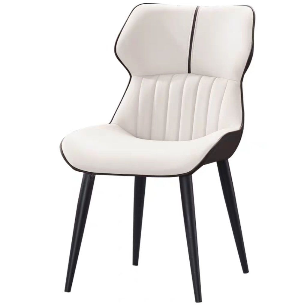 PU Leather Upholstered Dining Chair Contemporary Wingback Side Chair Clearhalo 'Dining Chairs' 'Dining Tables & Seating' 'dining_chair' 'furn' 'furn_dining_chair' 'Furniture' 'Kitchen & Dining Furniture' 1200x1200_7537e84f-a5bc-4211-bec9-551baee0837d