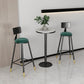 Modern Armless Backrest Counter Stool Steel Barber Shop Bar Stool with Cushion and Pedal