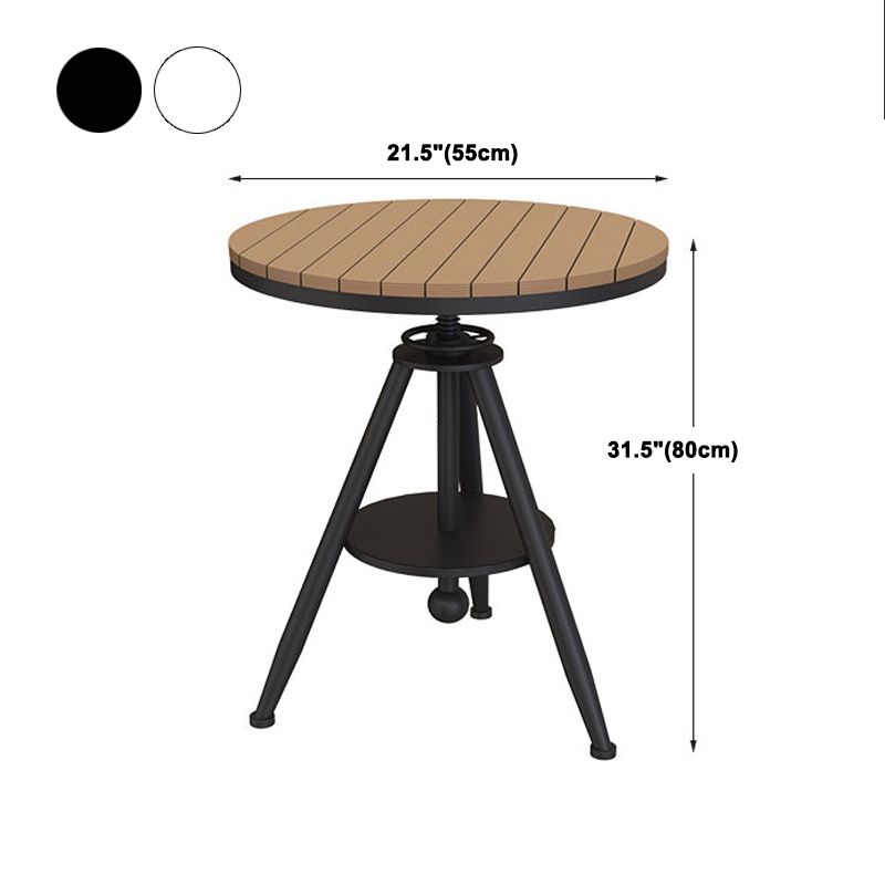 Moderne 1/2/3-delige eetset ronde houten eettafel voor balkon