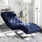 Sillón capitoné sin brazos Chaise de terciopelo contemporáneo para sala de estar