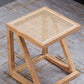 Contemporary Solid Wood Frame Square Living Room Accent Side Table