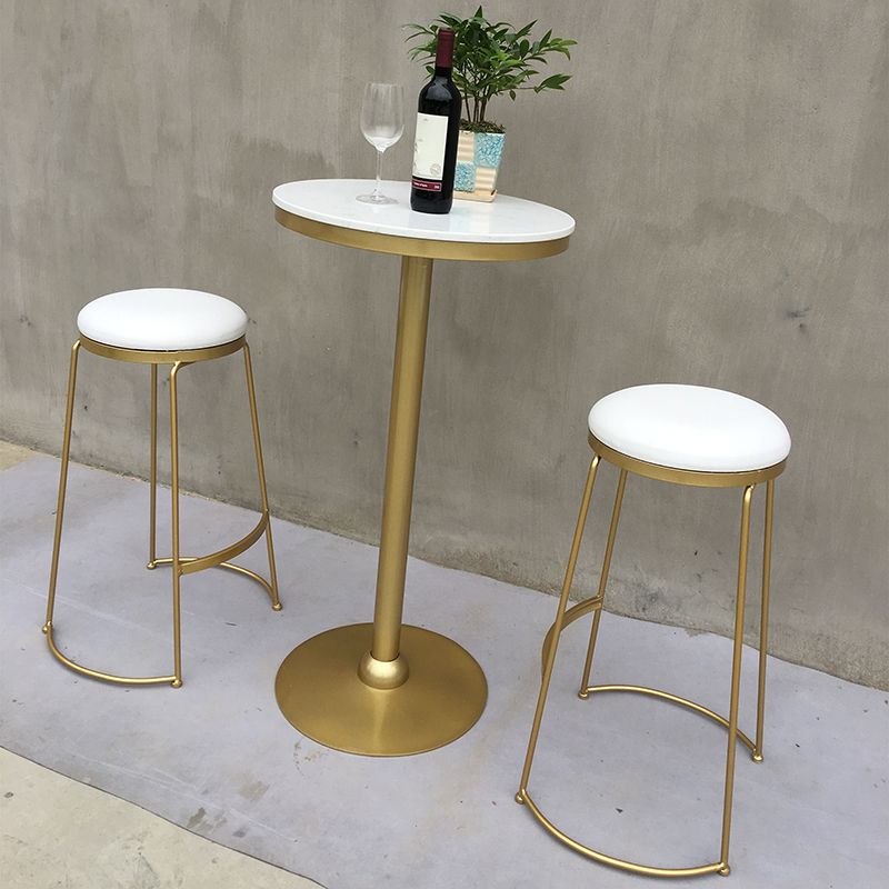 Modern Round Pub Table Set 1/2/3 Pieces Bar Table with Metal Stools Clearhalo 'Bar Furniture' 'furn' 'furn_home_bar_bar_sets' 'Furniture' 'Home Bars & Bar Sets' 'home_bar_bar_sets' 'Kitchen & Dining Furniture' 1200x1200_753b1ed3-5ed1-4b24-8ad7-22970cd57b27