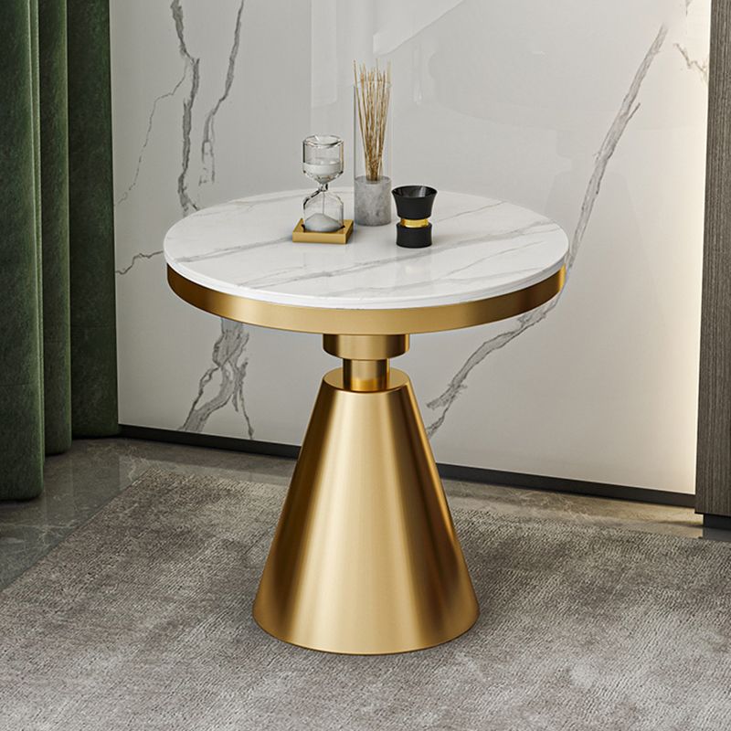 Mesa de metal de la tabla de metal de la parte superior de la pizarra redonda modernista