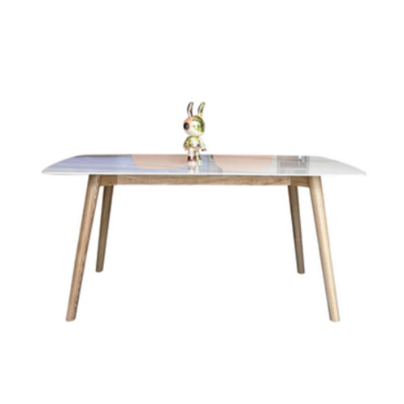 Moderne stenen top eettafel natuurlijke afwerking benen Diner Room keukentafel