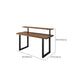 Modern Solid Wood Office Desk Rectangular Shape Computer Desk with 2-Legs for Home