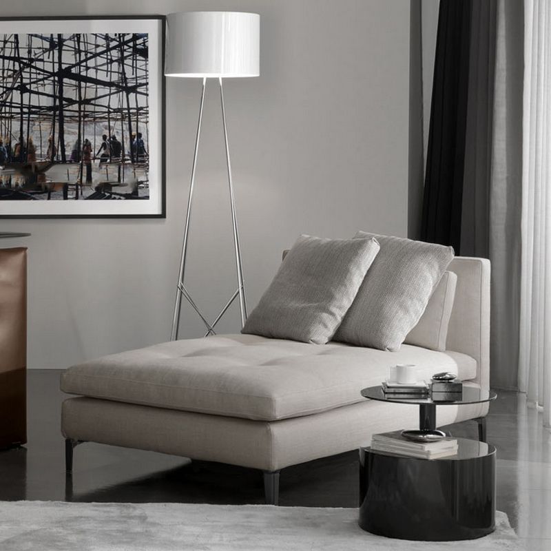 Living Room Chaise Square Arms Modern Chaise Lounge with Cotton Upholster Clearhalo 'Chairs & Seating' 'Chaise Lounge' 'chaise_lounge' 'furn' 'furn_chaise_lounge' 'Furniture' 'Living Room Furniture' 1200x1200_753d4690-2334-4683-8511-82c7e912b26a