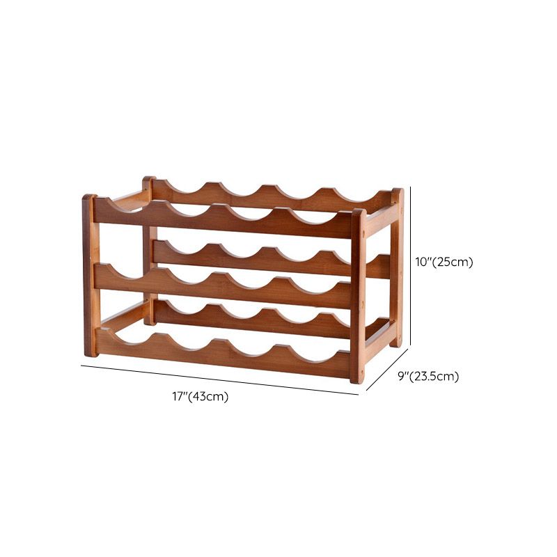 Modern Tabletop Wine Rack Solid Wood Wine Bottle Rack for Living Room