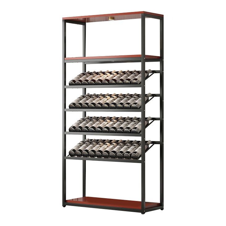 Contemporary Floor Bottle Wine Rack Single Black Metal Wine Holder Clearhalo 'furn' 'furn_wine_racks' 'Furniture' 'Kitchen & Dining Furniture' 'Wine Racks' 'wine_racks' 1200x1200_753f3f2d-d4e1-4f3f-a033-9b4e45ac1c06