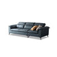 Contemporary Stain-Resistant Faux Leather Dark Gray for Living Room Sofa