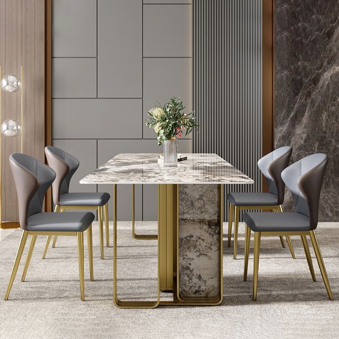Contemporary Dining Set Stone 1/4/7 Pieces Dining Furniture for Home Clearhalo 'Dining Room Sets' 'Dining Tables & Seating' 'dining_room_set' 'furn' 'furn_dining_room_set' 'Furniture' 'Kitchen & Dining Furniture' 1200x1200_753fa6f4-b0d0-4dea-b139-dd69d45c93ff