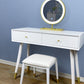 Scrivania di vanità in legno massiccio in bianco moderno con tavolo da toeletta