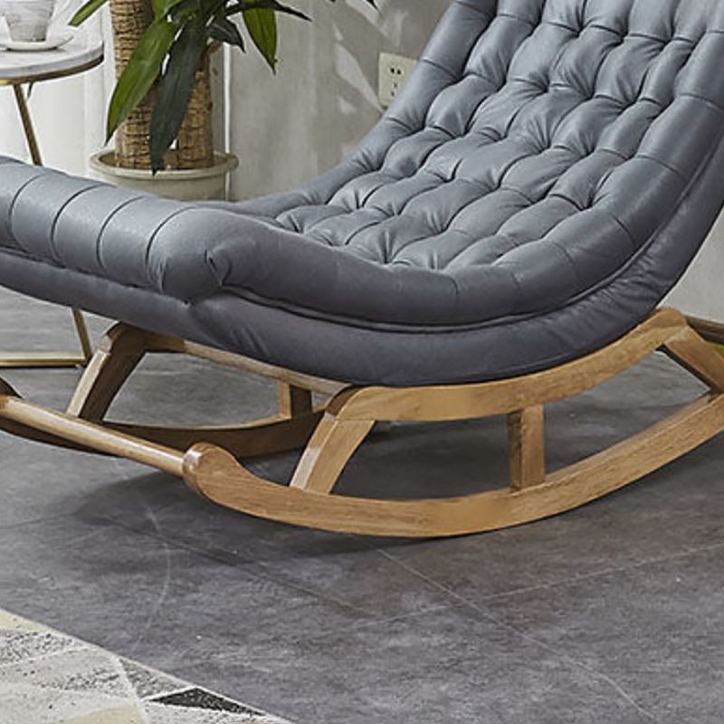 Fabric Rocker Chair Solid Color Contemporary Tufted Cushions Rocker Chair with Ottoman Clearhalo 'Chairs & Seating' 'furn' 'furn_rocking_chairs' 'Furniture' 'Living Room Furniture' 'Rocking Chairs' 'rocking_chairs' 1200x1200_75419297-1690-40ed-b40a-f1c754e29d9b