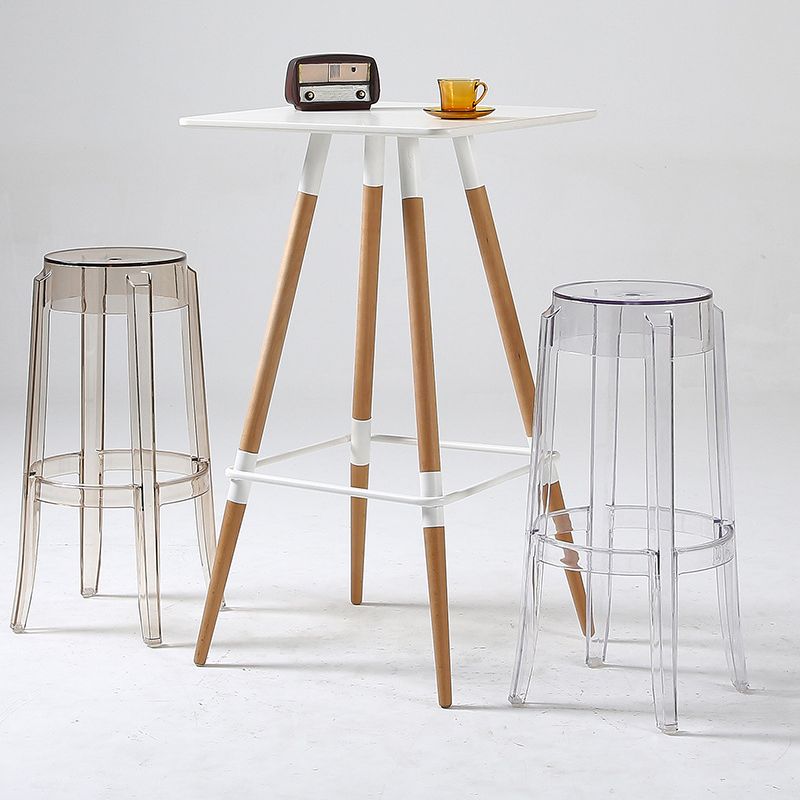 Stackable Clear Plastic Counter Stools Backless Scandinavian Bar Stools (Set of 2) Clearhalo 'Bar Furniture' 'Bar Stools' 'bar_stools' 'furn' 'furn_bar_stools' 'furniture_bar_stools' 'Kitchen & Dining Furniture' 'kitchen&dining_furn' 'kitchen' 'kitchen_furn' Furniture' 1200x1200_754322d2-6abf-4e23-8c36-fc3ae256c4d9