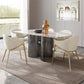 Metal Solid Back Arm Dining Chair Glam Chair for Dining Room