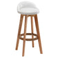 Nordic Wood Swivel Barstool Low Back Indoor Tall Stool with Upholstered Clearhalo 'Bar Furniture' 'Bar Stools' 'bar_stools' 'furn' 'furn_bar_stools' 'furniture_bar_stools' 'Kitchen & Dining Furniture' 'kitchen&dining_furn' 'kitchen' 'kitchen_furn' Furniture' 1200x1200_75446f7d-0150-413f-a276-12d0edba4510