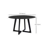 Metal and Stone Table Glam Style Simple Home Black Round Dining Table Clearhalo 'Dining Tables & Seating' 'Dining Tables' 'dining_table' 'furn' 'furn_dining_table' 'Furniture' 'Kitchen & Dining Furniture' 1200x1200_75450233-451c-4eeb-906b-bfb9a2931228