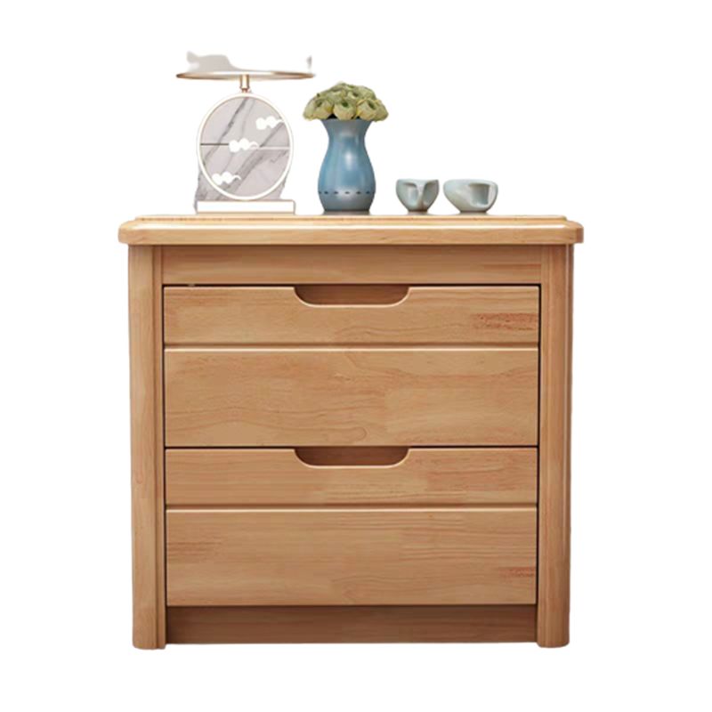 Rectángulo Cofre de acento de nogal marrón con cajones cofre moderno