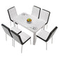 Glass Top Dining Table Modern Rectangle Dining Table with 4 Legs Clearhalo ' dining_table' 'Dining Tables & Seating' 'Dining Tables' 'Furniture' 'furniture_dining_table' 'Kitchen & Dining Furniture' 'kitchen&dining_furn' 'kitchen' 'kitchen_dining_table' 1200x1200_7547e438-ddf9-4855-816e-b704d87ee5f5