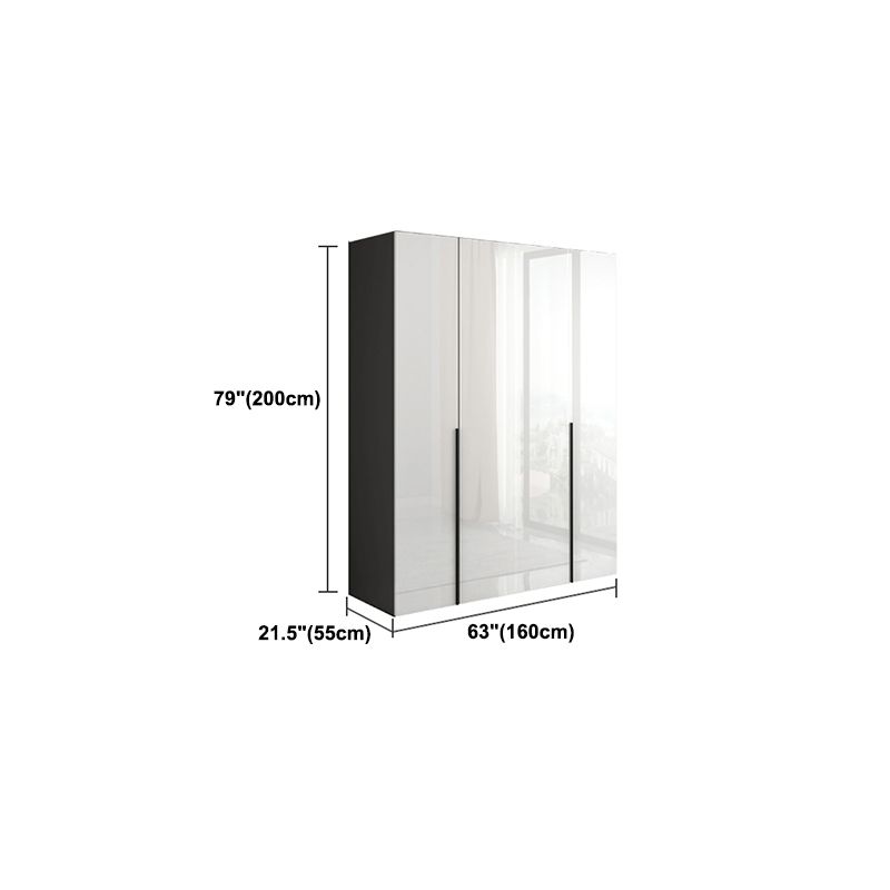 Modern Manufactured Wood Storage Cabinet High Gloss White Cabinet Clearhalo 'Armoires & Wardrobes' 'armoires_wardrobes' 'Bedroom Furniture' 'furn' 'furn_armoires_wardrobes' 'Furniture' 1200x1200_7547f842-69ba-4b57-8804-a22dd65dd592