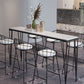 Black Metal Base Dining Stools Contemporary Round Bar Stools with Footrest Clearhalo 'Bar Furniture' 'Bar Stools' 'bar_stools' 'furn' 'furn_bar_stools' 'Furniture' 'Kitchen & Dining Furniture' 1200x1200_75492cab-b85a-415d-a8a8-0ce1b100b2fc