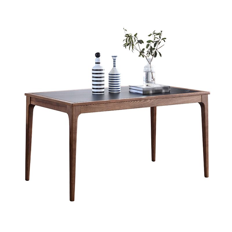 Sintered Stone Top Dining Table in Black Rectangle Table with Wooden Base and 4 Legs Clearhalo ' dining_table' 'Dining Tables & Seating' 'Dining Tables' 'furn' 'furn_dining_table' 'Furniture' 'furniture_dining_table' 'Kitchen & Dining Furniture' 'kitchen&dining_furn' 'kitchen' 'kitchen_dining_table' 1200x1200_75493dd3-f39f-4a65-8f68-d2cb0c4762dc