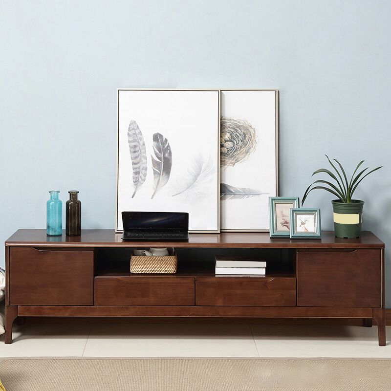 Rubber Wood Media Console Modern 2 Doors TV Console with Splayed Wooden Legs Clearhalo 'furn' 'furn_tv_stands_entertainment_centers' 'Furniture' 'Living Room Furniture' 'TV Stands & Entertainment Centers' 'TV Stands & Media Storage Furniture' 'tv_stands_entertainment_centers' 1200x1200_7549a058-aff5-4b84-b367-3acd527b5d69