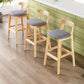 Modern Milk Tea Shop  Footrest Stool Matte Finish Upholstered Bar Stools