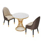 Scandinavian Sintered Stone Dining Room Set Standard Height with Gold Base Dining Furniture Clearhalo 'Dining Room Sets' 'Dining Tables & Seating' 'dining_room_set' 'furn' 'furn_dining_room_set' 'Furniture' 'furniture_dining_room_set' 'Kitchen & Dining Furniture' 'kitchen&dining_furn' 'kitchen' 1200x1200_754e00ba-fba2-4eee-b528-95bb612685ef