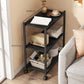 Modern Style Bookshelf Wooden Open Back Bookcase with Caster Wheels for Home Clearhalo 'Bookcases' 'furn' 'furn_bookcases' 'Furniture' 'Office Furniture' 1200x1200_754e4083-c60f-408d-8816-5906047f8108