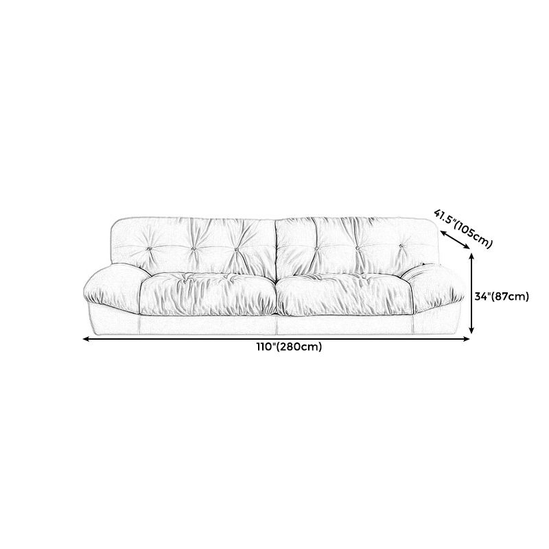 Clump Back Latex/down Upholstery Filled Matte Tech Fabric Upholstered Off-white Sofa Clearhalo 'furn' 'furn_sofas' 'Furniture' 'furniture_sofas' 'kitchen' 'kitchen_sofas' 'Living Room Furniture' 'Sofa' 'sofas' 1200x1200_754e8ed0-fe0c-4503-ba3f-d96ec2b9ee03